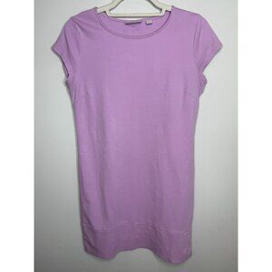 New York and Company Dress Womens Preppy Casual Size S Purple Shift Mini Cotton